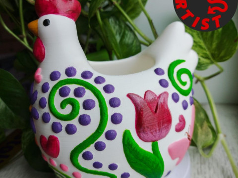 Hen Vase 3D-Modell