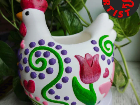 Vase Poule Modèle 3D