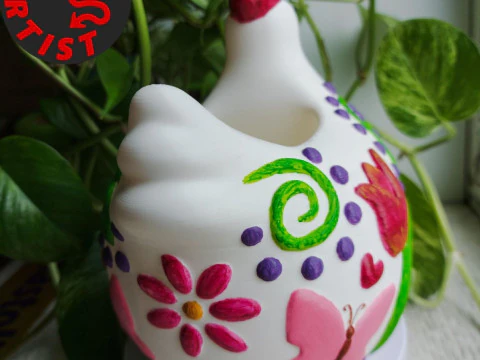 Vase Poule Modèle 3D