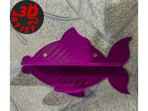 Fish Shaped Shelf Model 3D
