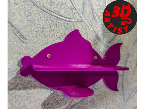 Fish Shaped Shelf 3D Model