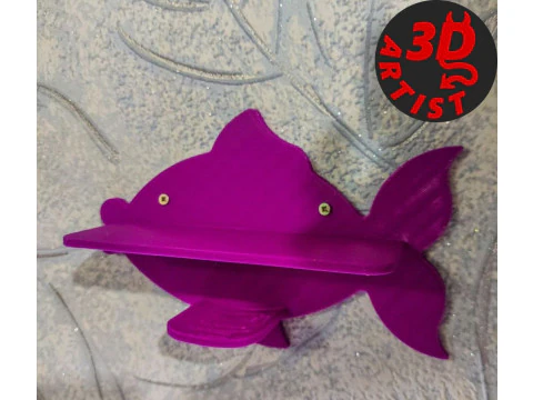 Fish Shaped Shelf 3D Model