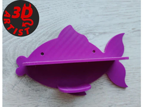 Fish Shaped Shelf 3D Model
