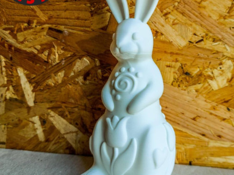 Easter Bunny Patterned Figurine 3D Model