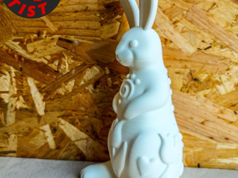 Easter Bunny Patterned Figurine 3D Model