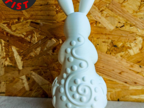 Easter Bunny Patterned Figurine 3D Model
