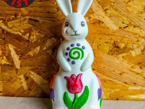 Easter Bunny Patterned Figurine 3D Model