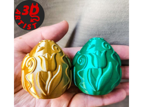 Easter Egg with Bunny Set 2 models Modèles 3D en vedette
