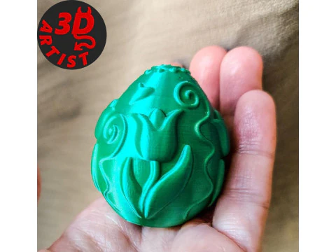 Easter Egg with Bunny Set 2 models 3D Print Model