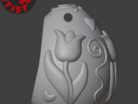 Easter Egg with Bunny Set 2 models Modèles 3D en vedette