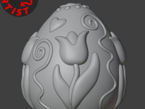 Easter Egg with Bunny Set 2 models 3D Print Model