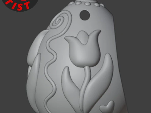 Easter Egg with Bunny Set 2 models 3D Print Model