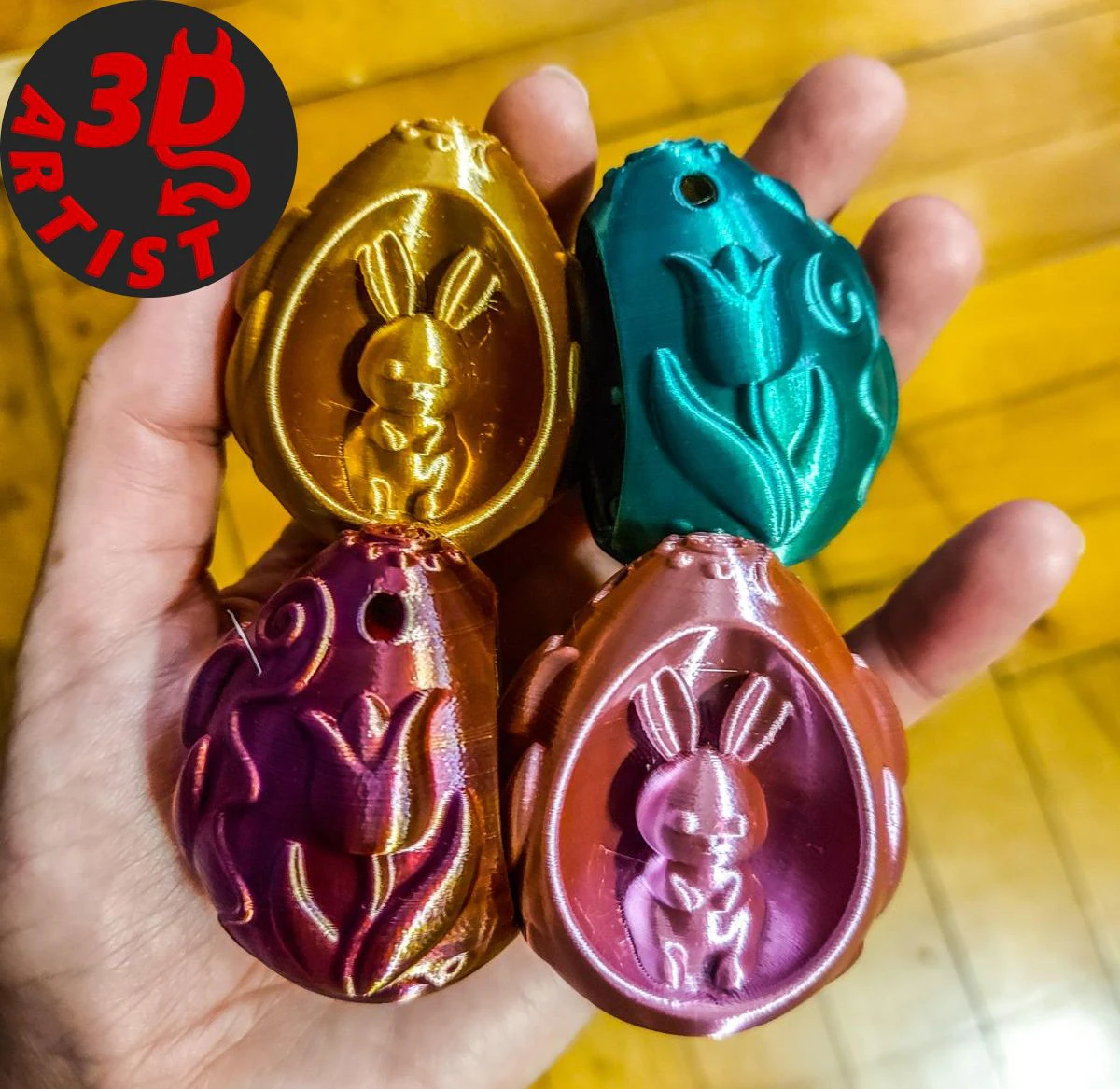 Easter Egg with Bunny Set 2 models 3D Print Model .c4d .max .obj .3ds .fbx .stl .blend