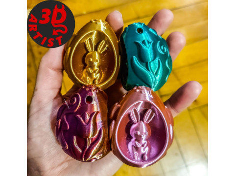 Easter Egg with Bunny Set 2 models 3D Принт Модель