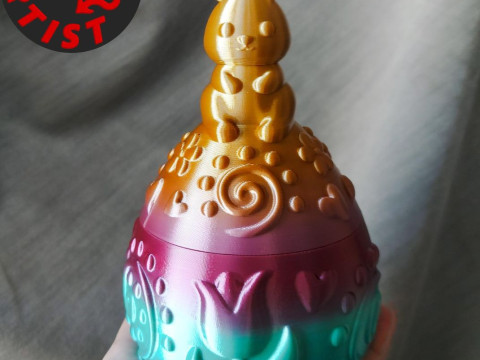 Easter Egg Patterned Box 3D-printmodel