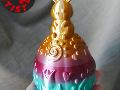 Easter Egg Patterned Box 3D Print Model