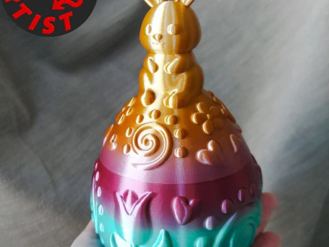 Easter Egg Patterned Box 3D Print Model