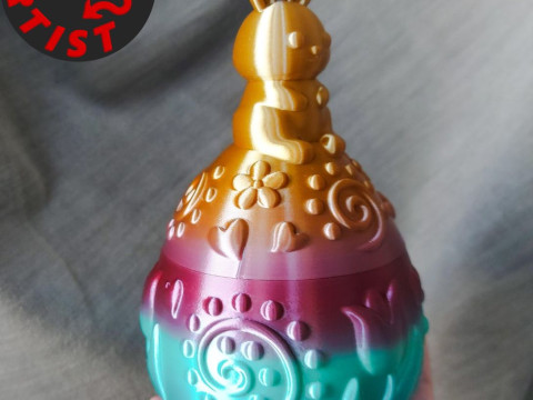 Easter Egg Patterned Box 3D Print Model