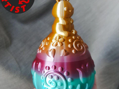 Easter Egg Patterned Box 3D Print Model