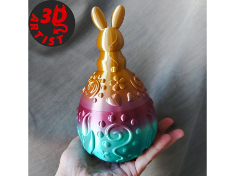 Easter Egg Patterned Box 3D Print Model