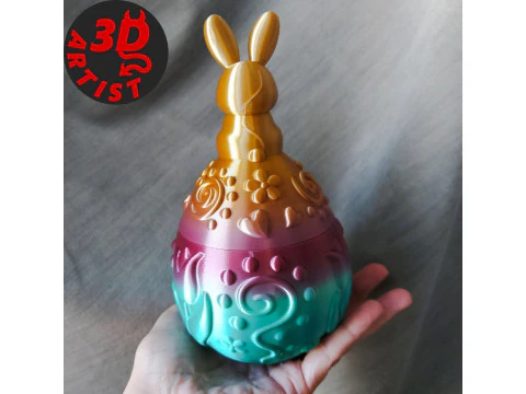 Easter Egg Patterned Box 3D Print Model