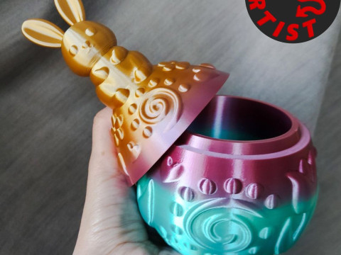 Easter Egg Patterned Box 3D Print Model