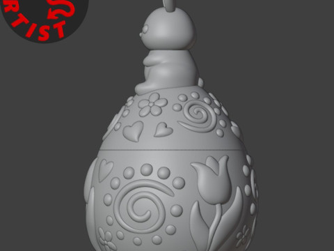 Easter Egg Patterned Box 3D Print Model