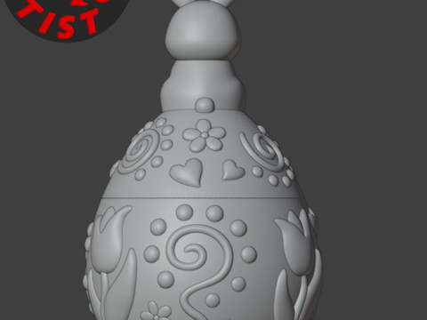 Easter Egg Patterned Box 3D Print Model