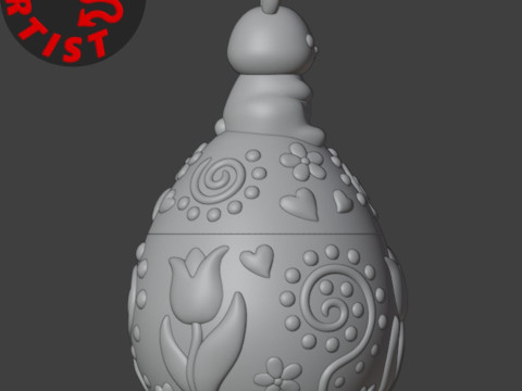 Easter Egg Patterned Box 3D Print Model