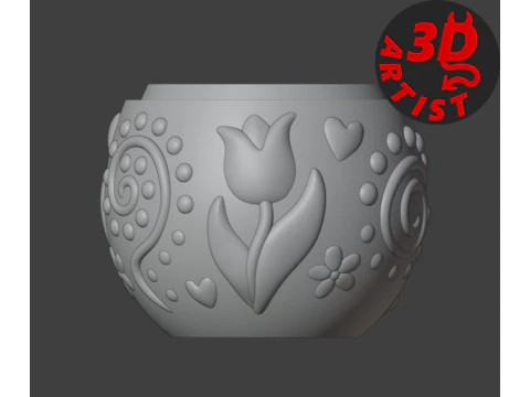 Easter Egg Patterned Box 3D Print Model