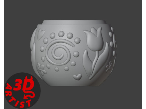 Easter Egg Patterned Box 3D Print Model