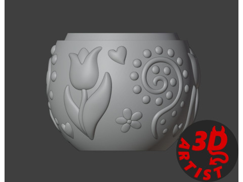 Easter Egg Patterned Box 3D Print Model