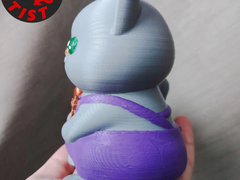 Cat Hairdresser Figurine 3D Print Model