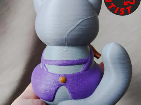 Cat Hairdresser Figurine 3D Print Model