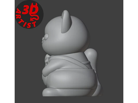 Cat Hairdresser Figurine 3D Print Model