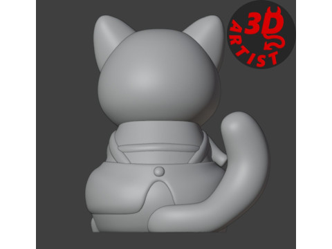 Patung Penata Rambut Kucing Model Cetak 3D