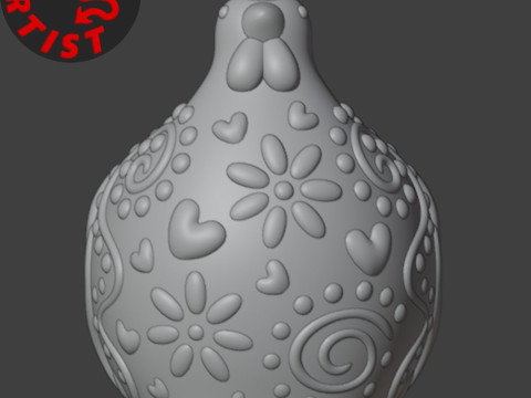 Easter Hen Patterned Figurine 3Dプリントモデル