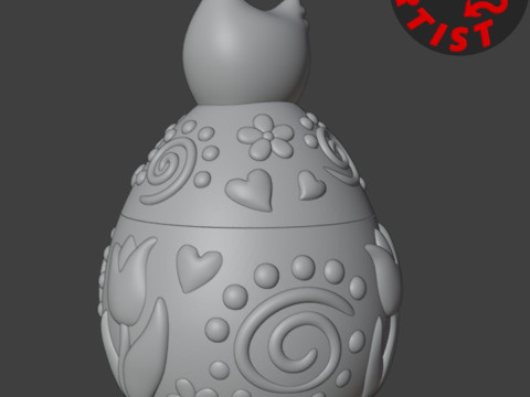 Easter Egg Patterned Box V2 3D प्रिंट मॉडल