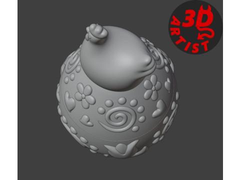 Easter Egg Patterned Box V2 3D प्रिंट मॉडल