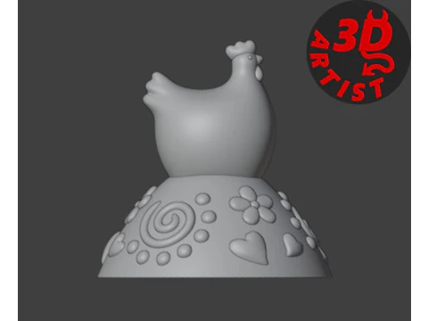 Caixa Estampada de Ovo de P&aacute;scoa V2 Modelo de Impressão 3D