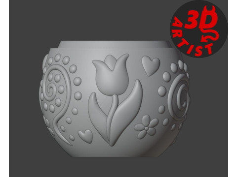 Easter Egg Patterned Box V4 3D प्रिंट मॉडल