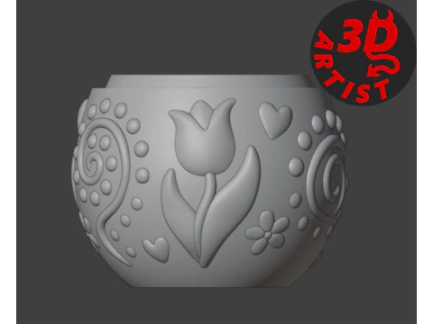 Easter Egg Patterned Box V4 3D Print Model