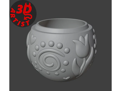Easter Egg Patterned Box V4 3D Print Model