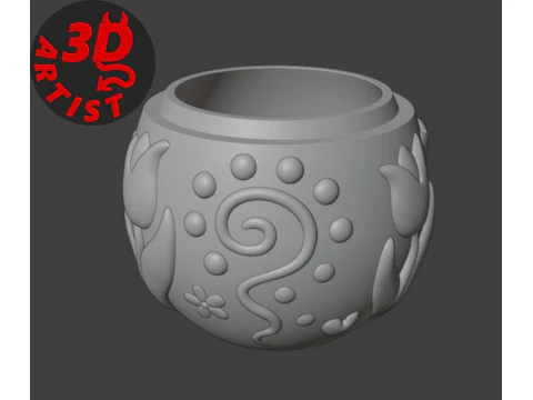Easter Egg Patterned Box V4 3D Print Model