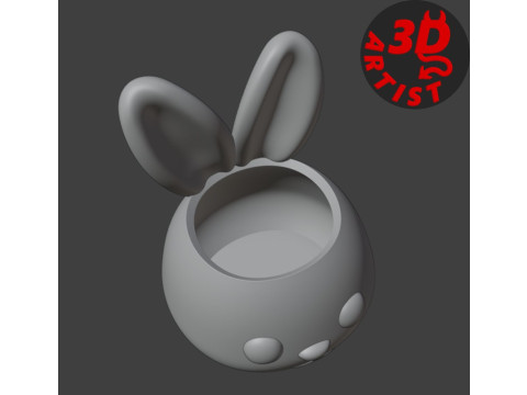 Easter Candy Bowl Model Cetak 3D