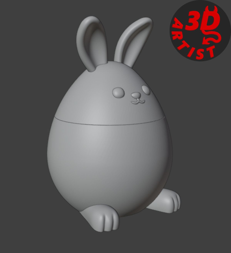 Easter Bunny Box 3D प्रिंट मॉडल .c4d .max .obj .3ds .fbx .stl .blend 
