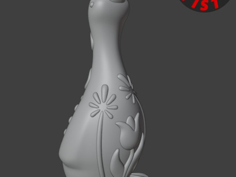 Easter Goose Patterned Figurine Modelo de Impressão 3D