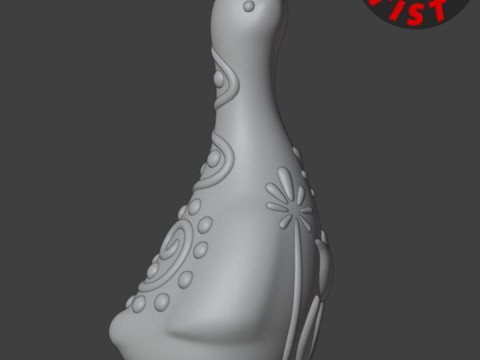 Easter Goose Patterned Figurine Modelo de Impressão 3D