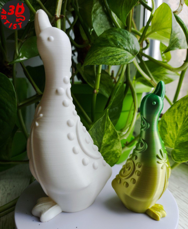 Easter Goose Patterned Figurine Modelo de Impressão 3D .c4d .max .obj .3ds .fbx .stl .blend 