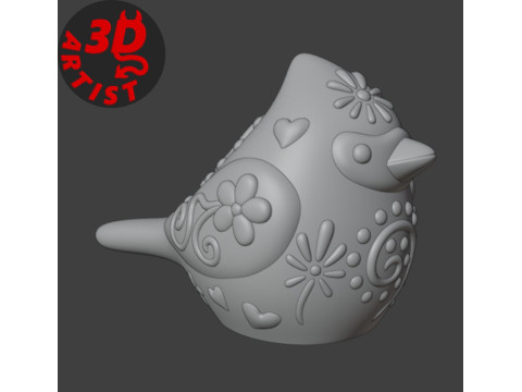 Bird Cardinal Figurine Set 4 versions Model do druku 3D